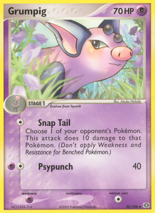 Grumpig Uncommon Pokemon card #30 from Emerald