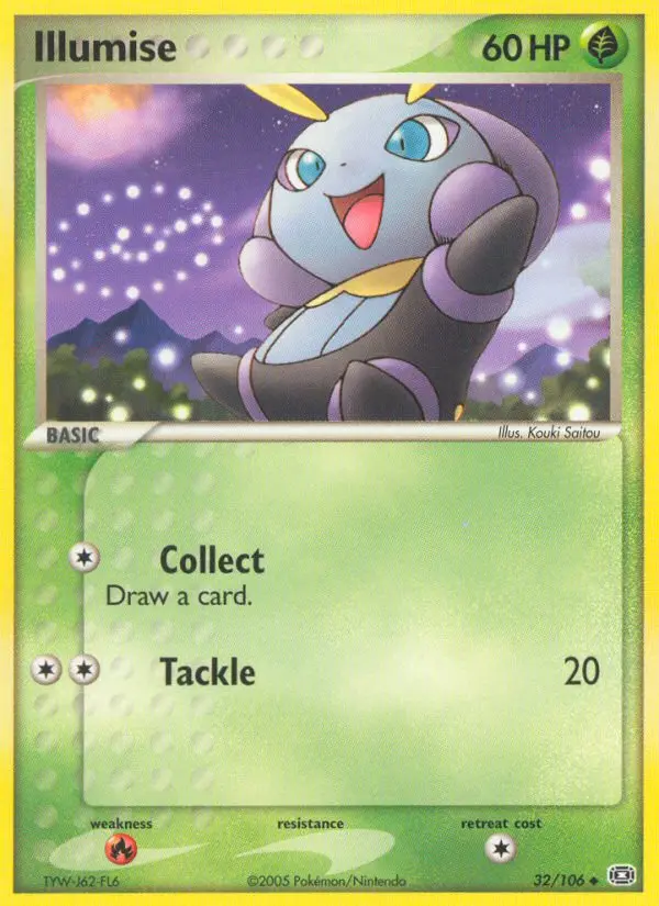 Illumise Uncommon Pokemon card #32 from Emerald