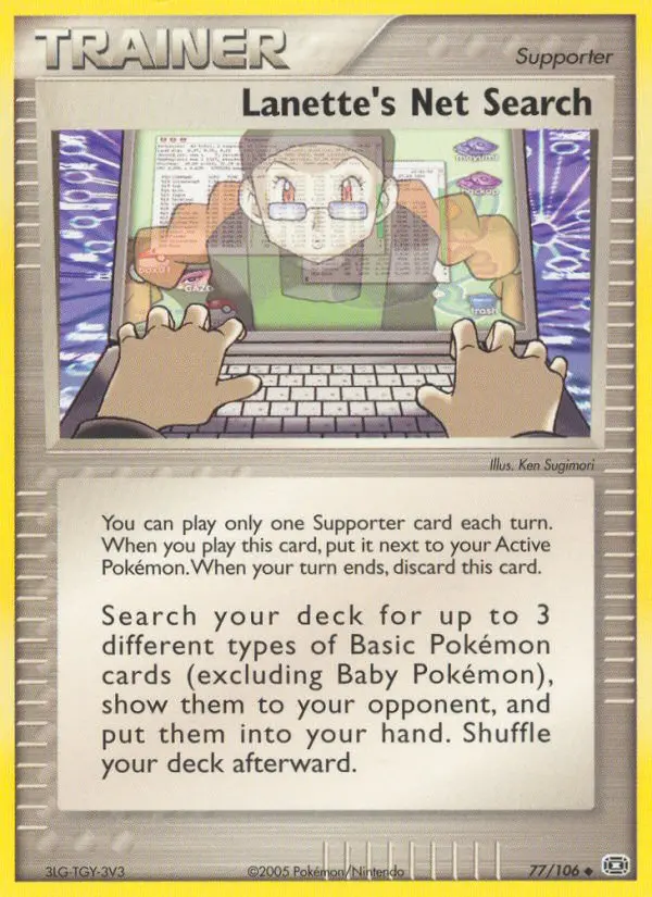 Lanette's Net Search Uncommon Pokemon card #77 from Emerald