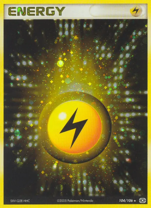 Lightning Energy Rare Pokemon card #104 from Emerald