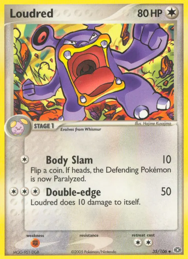 Loudred Uncommon Pokemon card #35 from Emerald