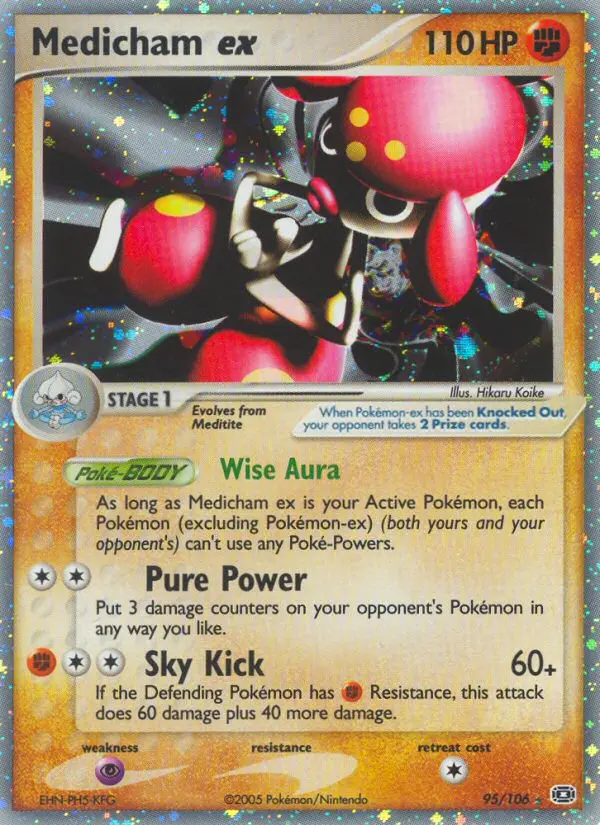 Medicham ex Rare Pokemon card #95 from Emerald
