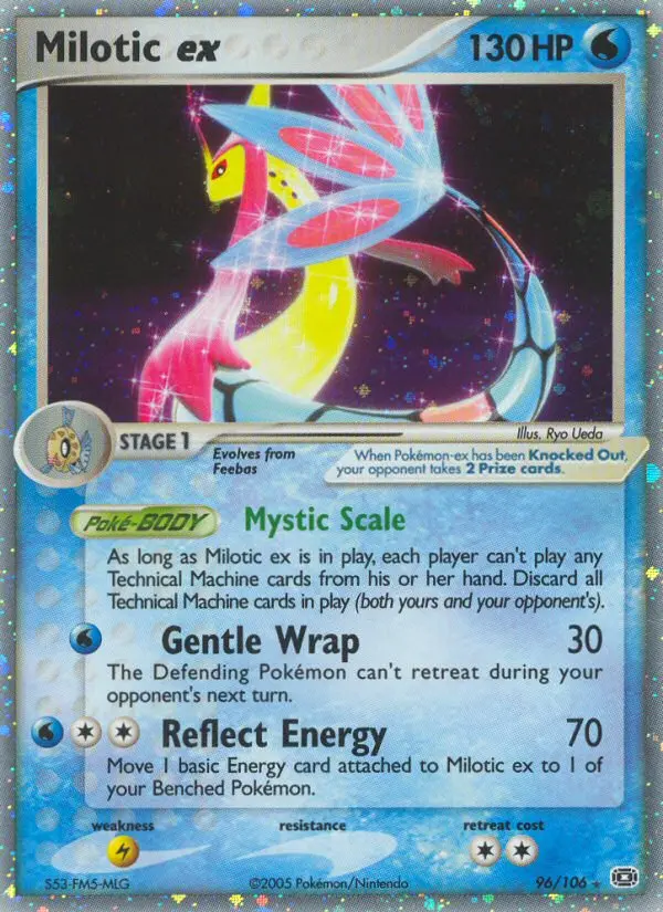 Milotic ex Rare Pokemon card #96 from Emerald