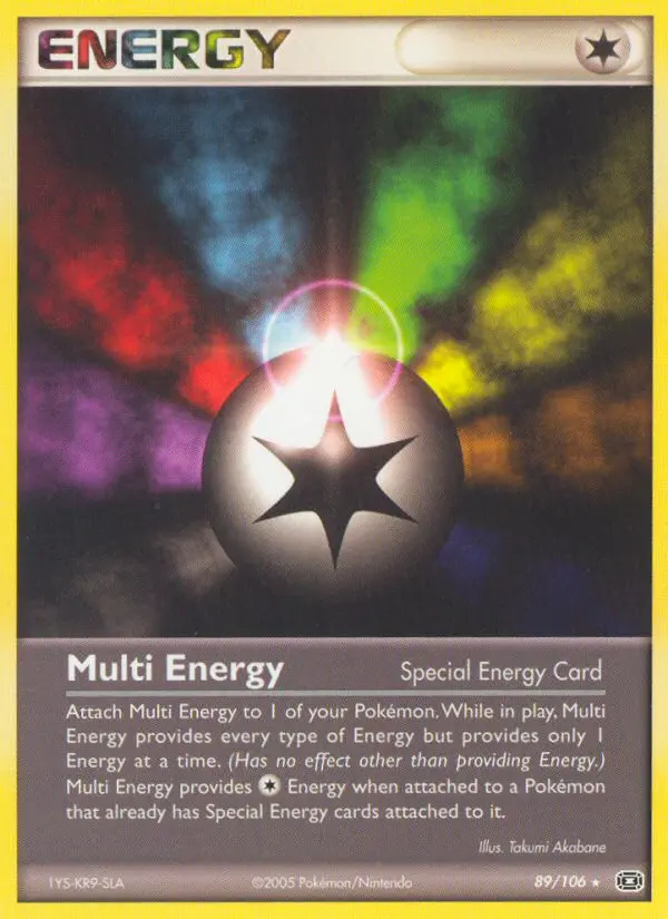 Multi Energy Rare Pokemon card #89 from Emerald