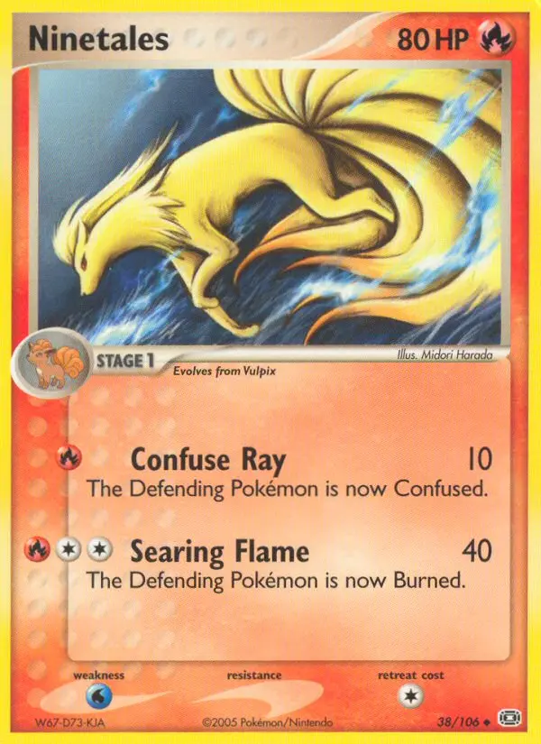 Ninetales Uncommon Pokemon card #38 from Emerald