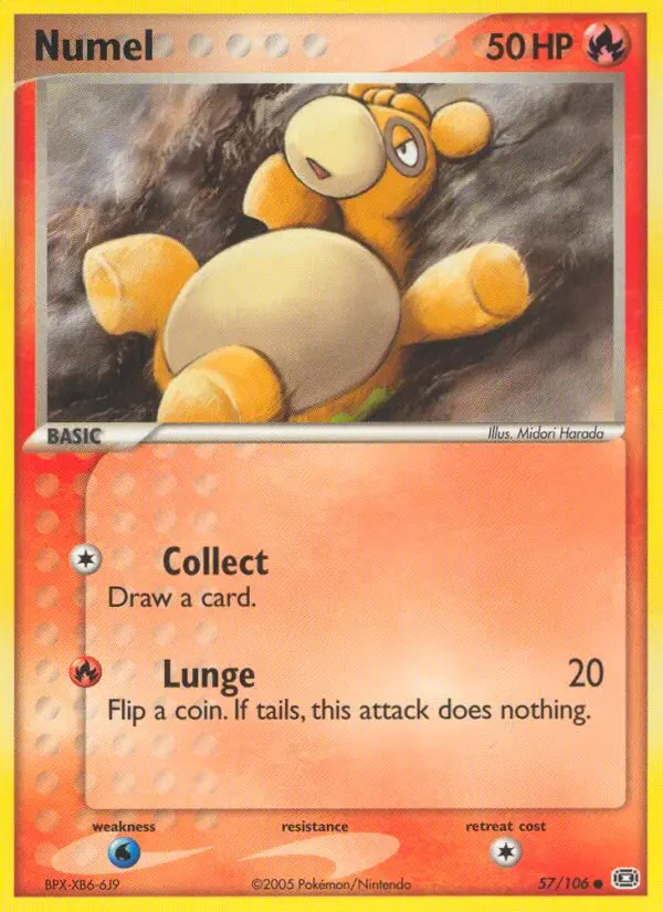 Numel Common Pokemon card #57 from Emerald