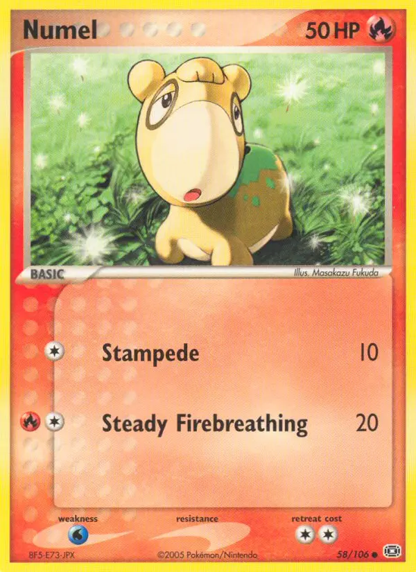 Numel Common Pokemon card #58 from Emerald