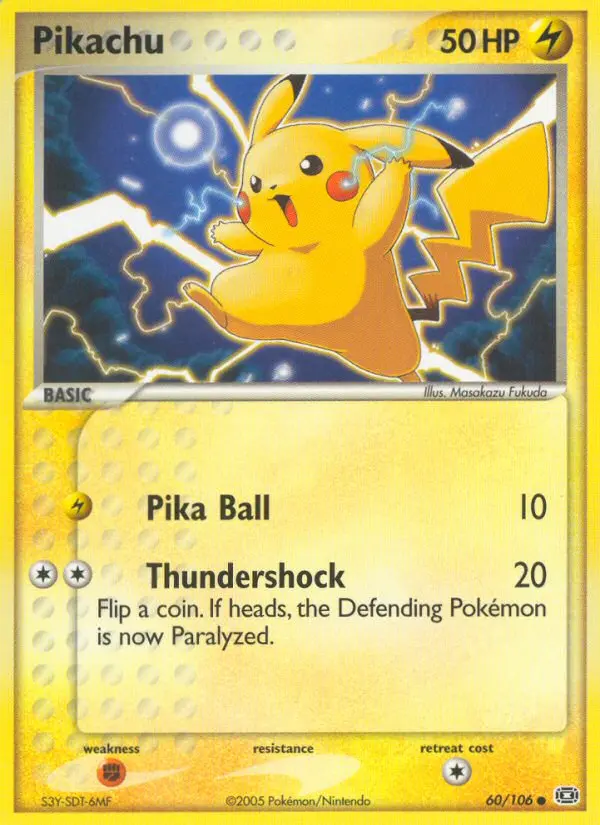 Pikachu Common Pokemon card #60 from Emerald