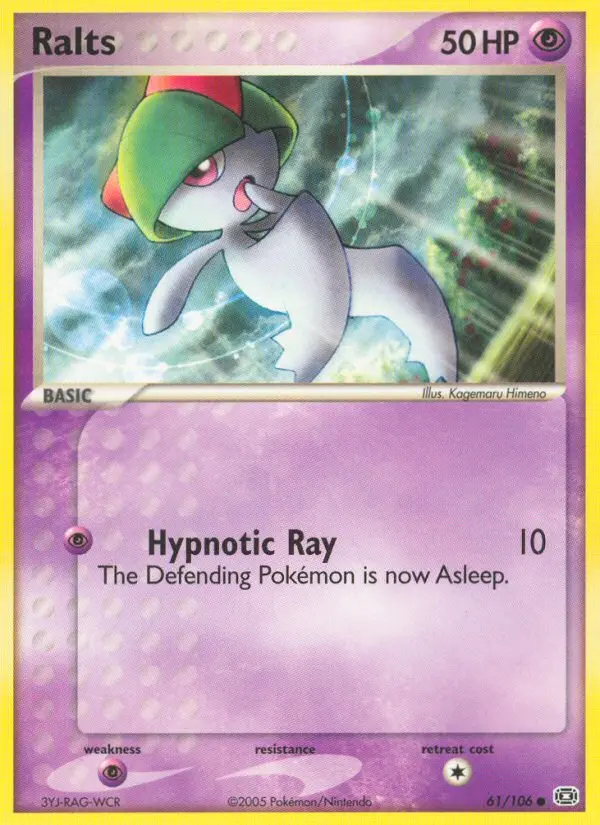 Ralts Common Pokemon card #61 from Emerald