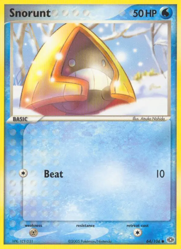 Snorunt Common Pokemon card #64 from Emerald