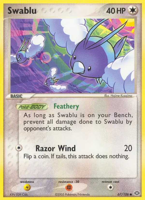 Swablu Common Pokemon card #67 from Emerald