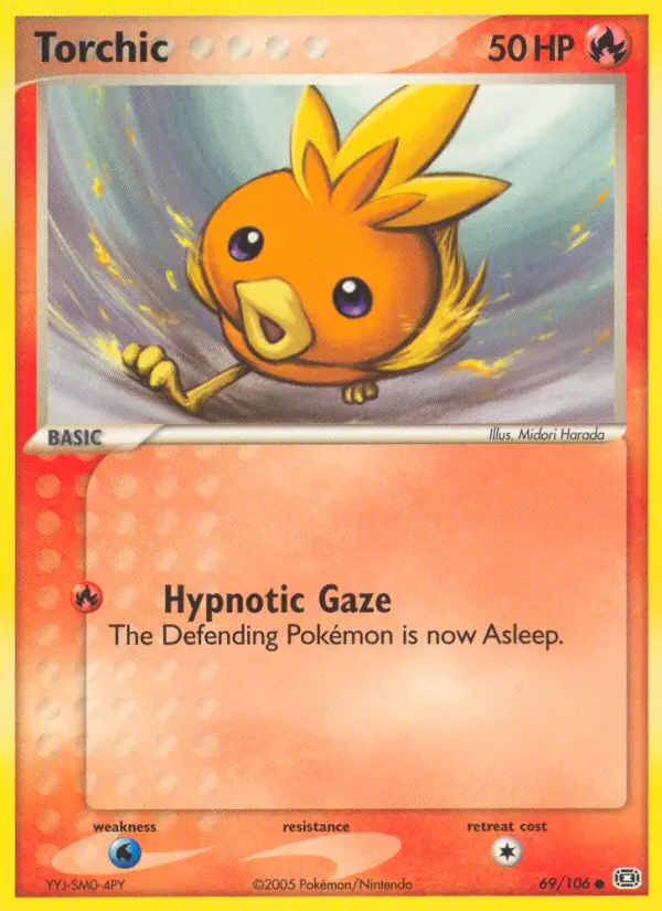 Torchic Common Pokemon card #69 from Emerald