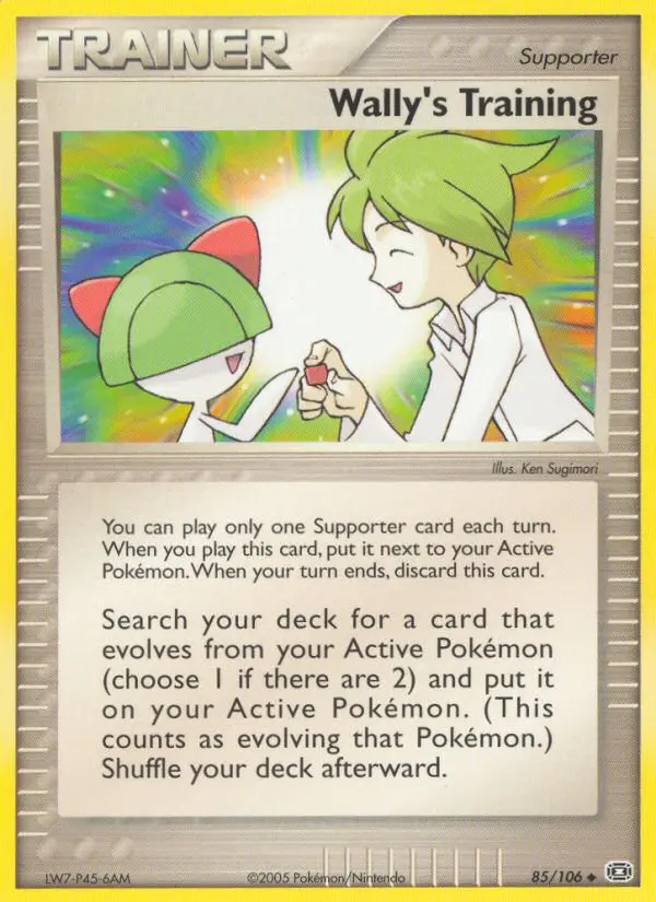 Wally's Training Uncommon Pokemon card #85 from Emerald