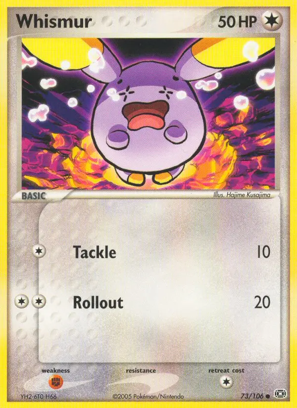 Whismur Common Pokemon card #73 from Emerald