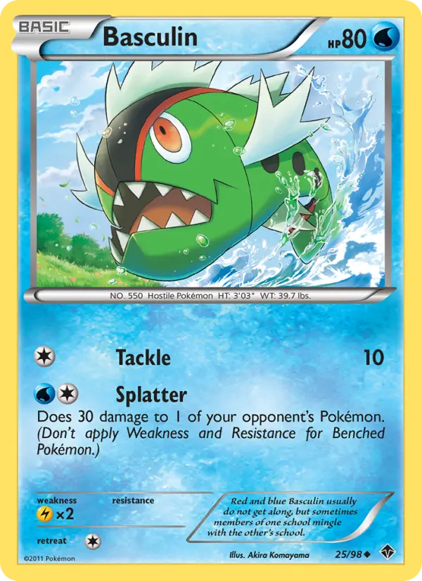 Basculin Uncommon Pokemon card #25 from Emerging Powers