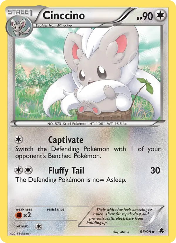 Cinccino Uncommon Pokemon card #85 from Emerging Powers