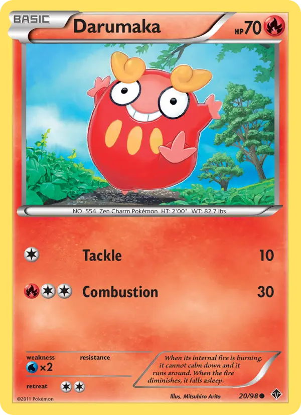 Darumaka Common Pokemon card #20 from Emerging Powers