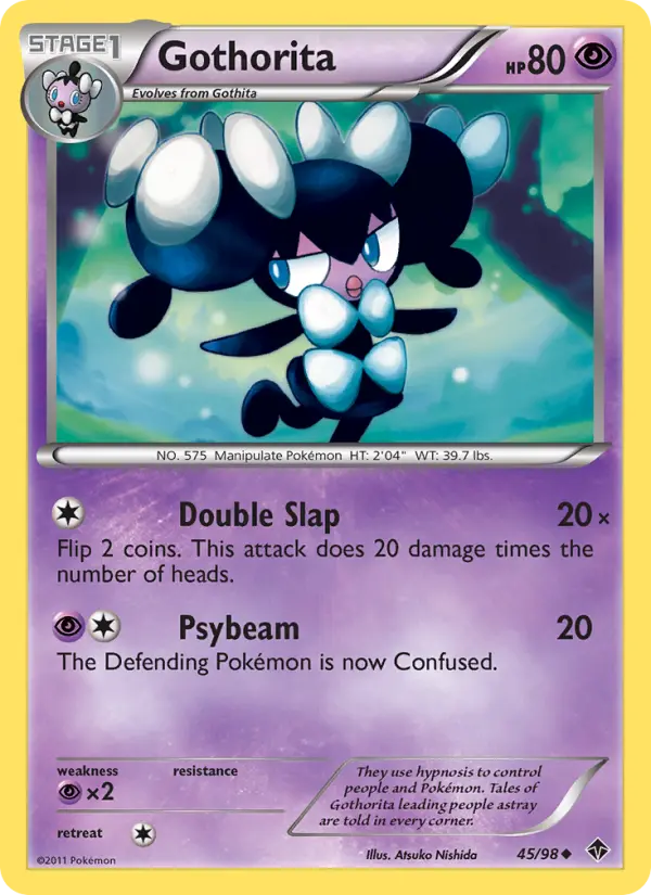 Gothorita Uncommon Pokemon card #45 from Emerging Powers