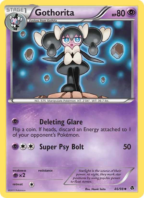 Gothorita Uncommon Pokemon card #46 from Emerging Powers