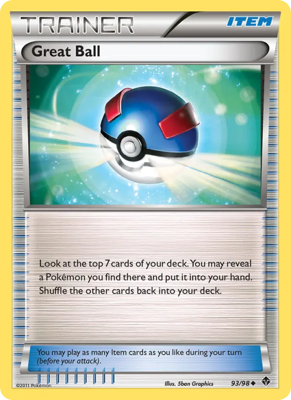 Great Ball Uncommon Pokemon card #93 from Emerging Powers