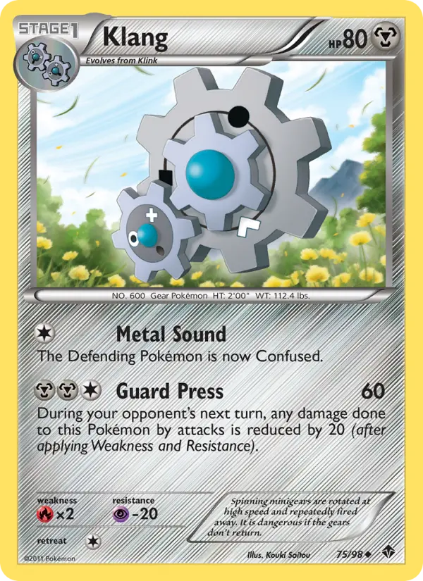 Klang Uncommon Pokemon card #75 from Emerging Powers