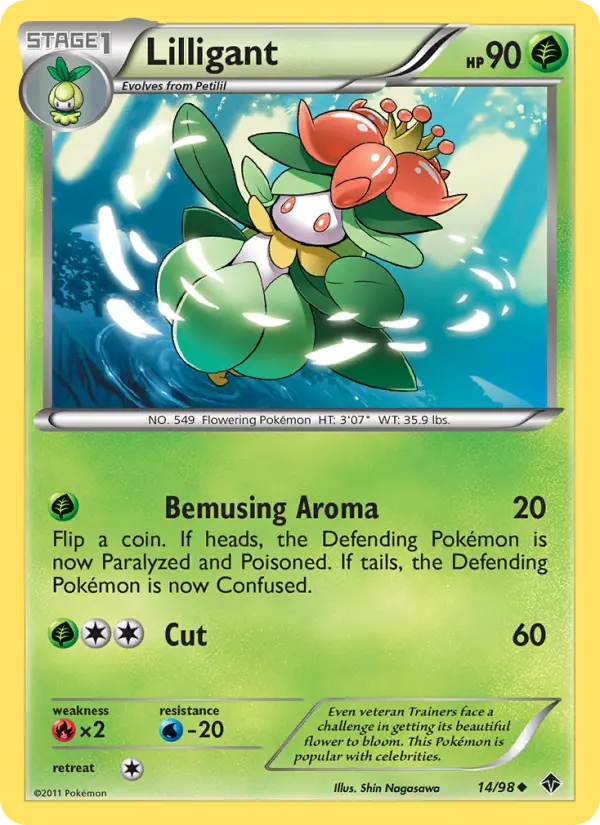 Lilligant Uncommon Pokemon card #14 from Emerging Powers