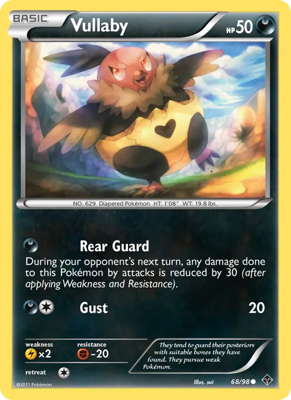 Vullaby Common Pokemon card #68 from Emerging Powers