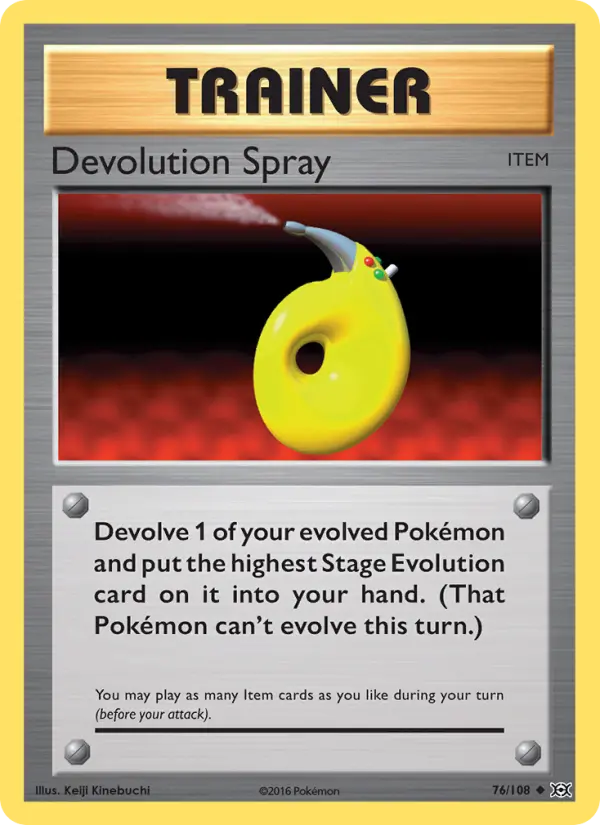 Devolution Spray Uncommon Pokemon card #76 from Evolutions