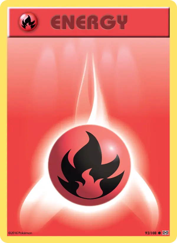 Fire Energy Common Pokemon card #92 from Evolutions