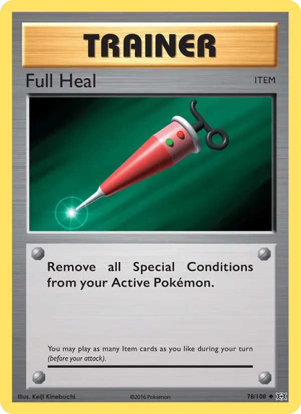 Full Heal Uncommon Pokemon card #78 from Evolutions