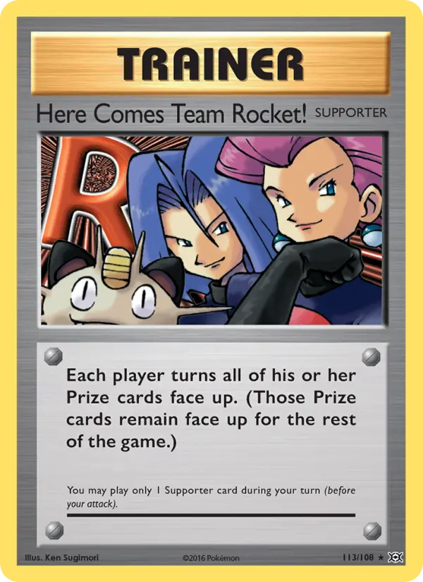 Here Comes Team Rocket! Secret Rare Pokemon card #113 from Evolutions