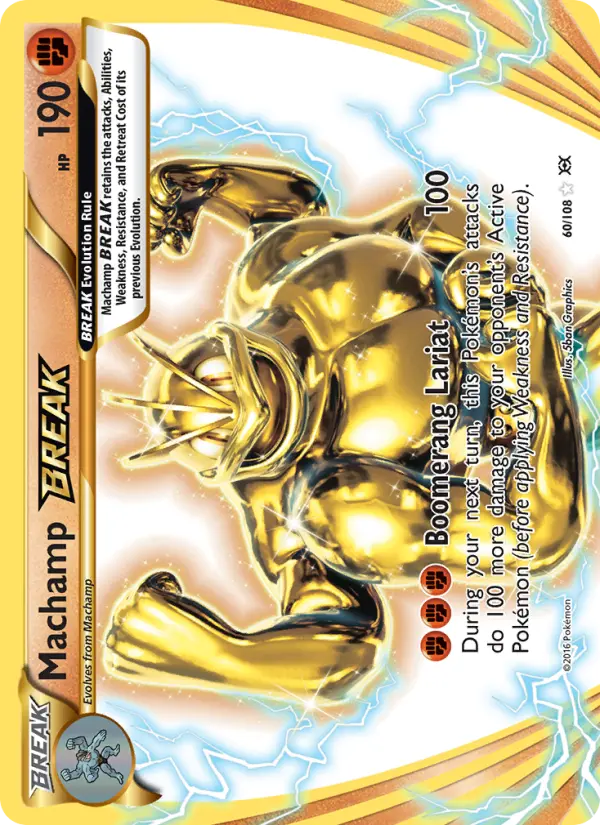 Machamp BREAK Ultra Rare Pokemon card #60 from Evolutions