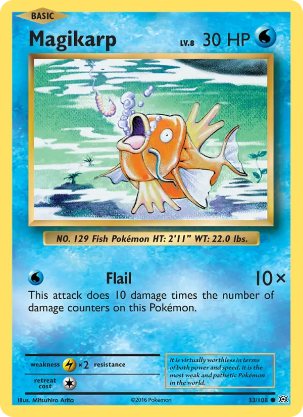 Magikarp Common Pokemon card #33 from Evolutions