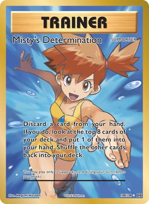 Misty's Determination Ultra Rare Pokemon card #108 from Evolutions