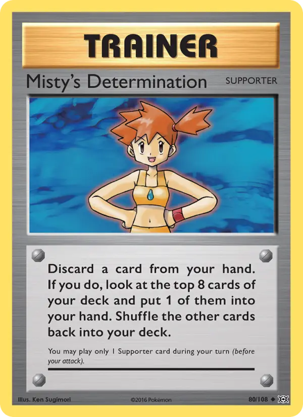 Misty's Determination Uncommon Pokemon card #80 from Evolutions