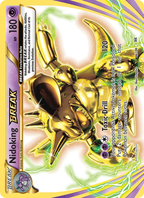 Nidoking BREAK Ultra Rare Pokemon card #46 from Evolutions
