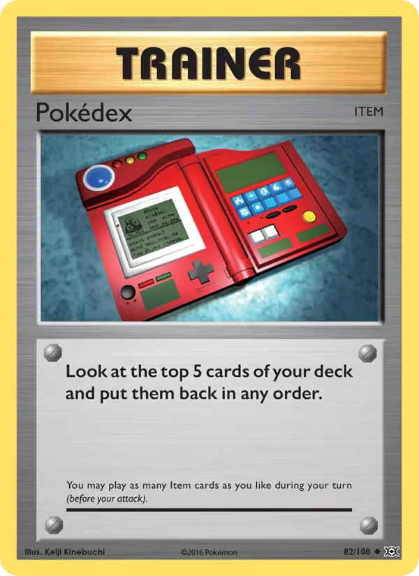 Pokédex Uncommon Pokemon card #82 from Evolutions