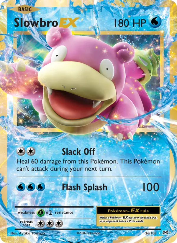 Slowbro EX Ultra Rare Pokemon card #26 from Evolutions