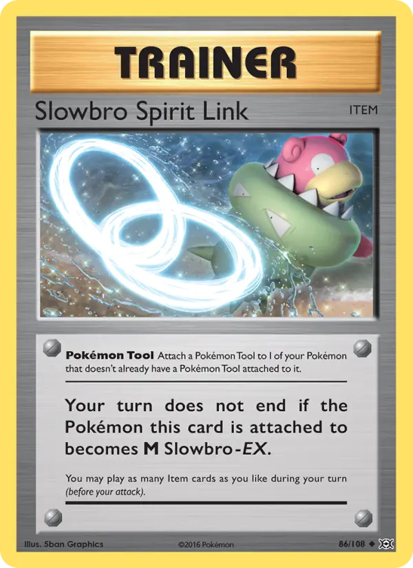 Slowbro Spirit Link Uncommon Pokemon card #86 from Evolutions