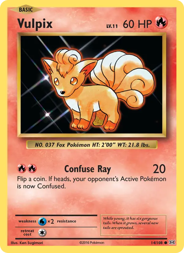 Vulpix Common Pokemon card #14 from Evolutions