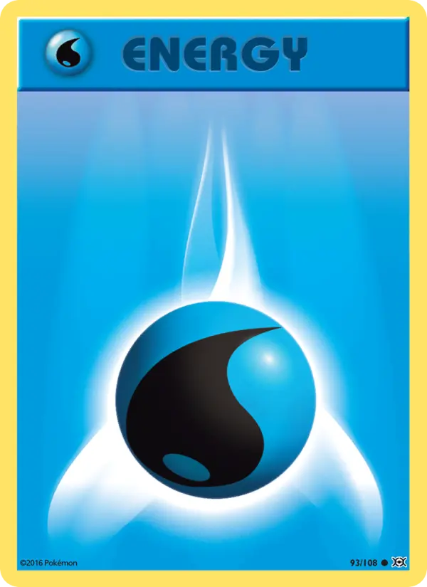 Water Energy Common Pokemon card #93 from Evolutions