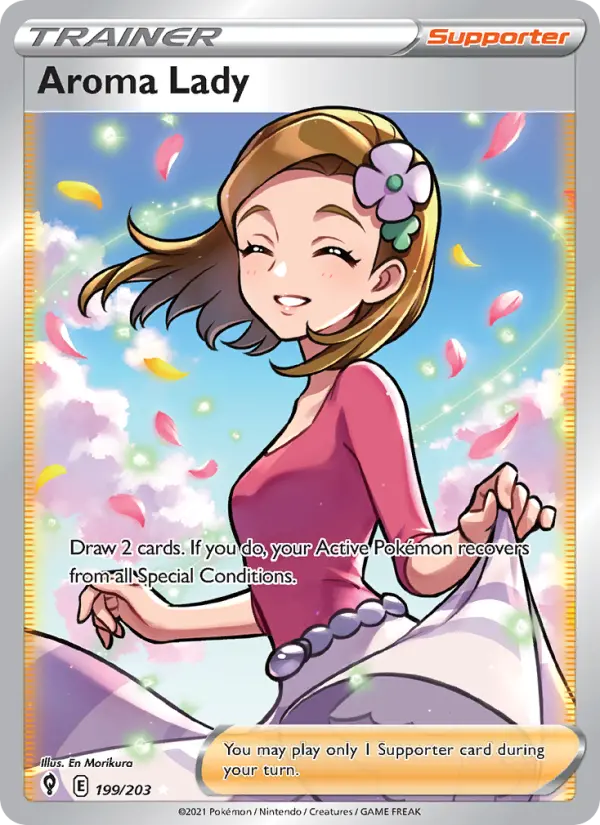 Aroma Lady Ultra Rare Pokemon card #199 from Evolving Skies