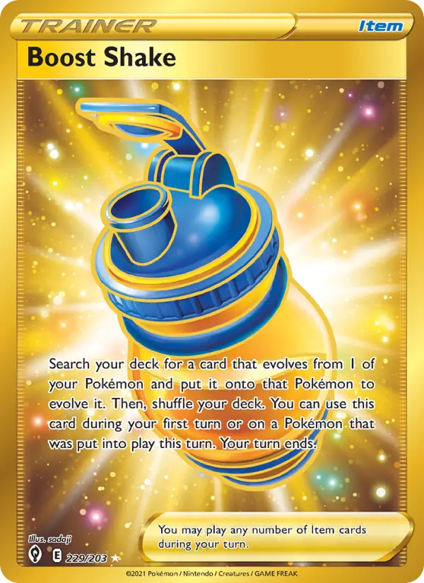 Boost Shake Secret Rare Pokemon card #229 from Evolving Skies