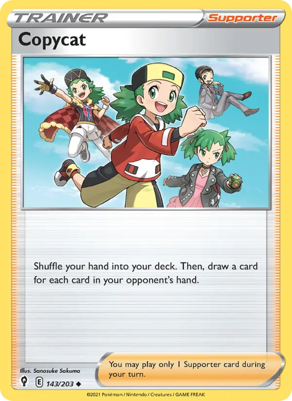 Copycat Uncommon Pokemon card #143 from Evolving Skies
