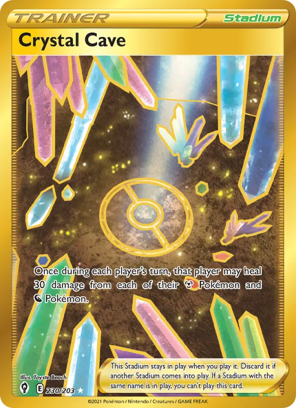 Crystal Cave Secret Rare Pokemon card #230 from Evolving Skies