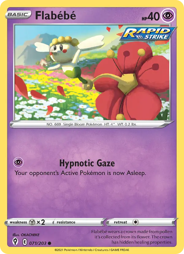 Flabébé Common Pokemon card #71 from Evolving Skies
