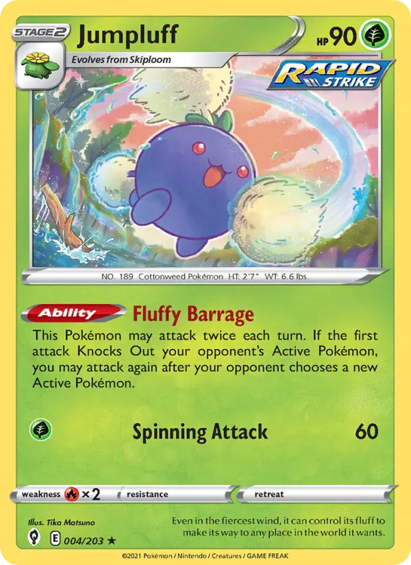 Jumpluff Holo Rare Pokemon card #4 from Evolving Skies