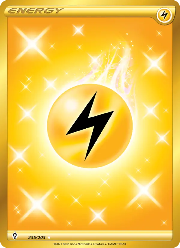 Lightning Energy Secret Rare Pokemon card #235 from Evolving Skies