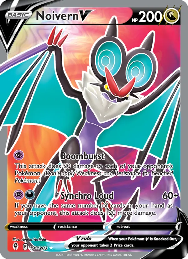 Noivern V Ultra Rare Pokemon card #195 from Evolving Skies
