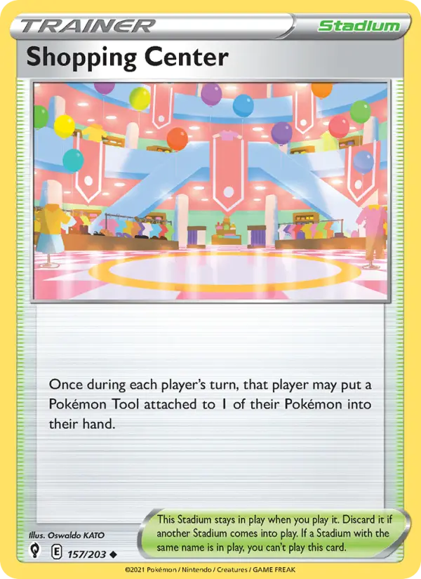 Shopping Center Uncommon Pokemon card #157 from Evolving Skies
